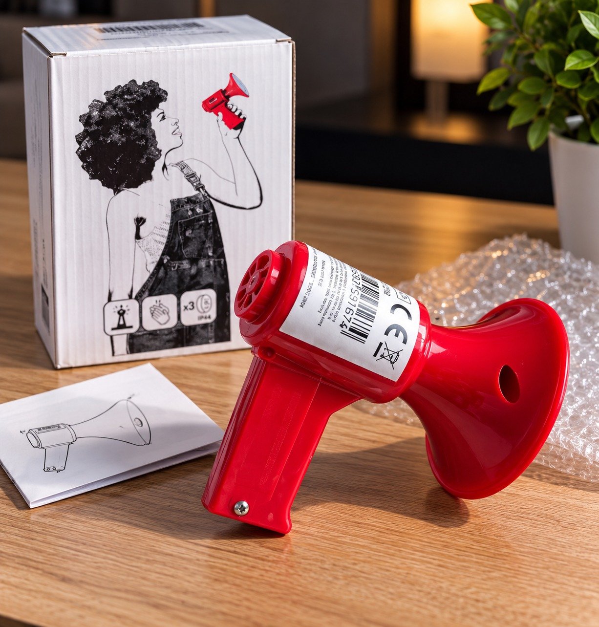Megafone portátil vermelho